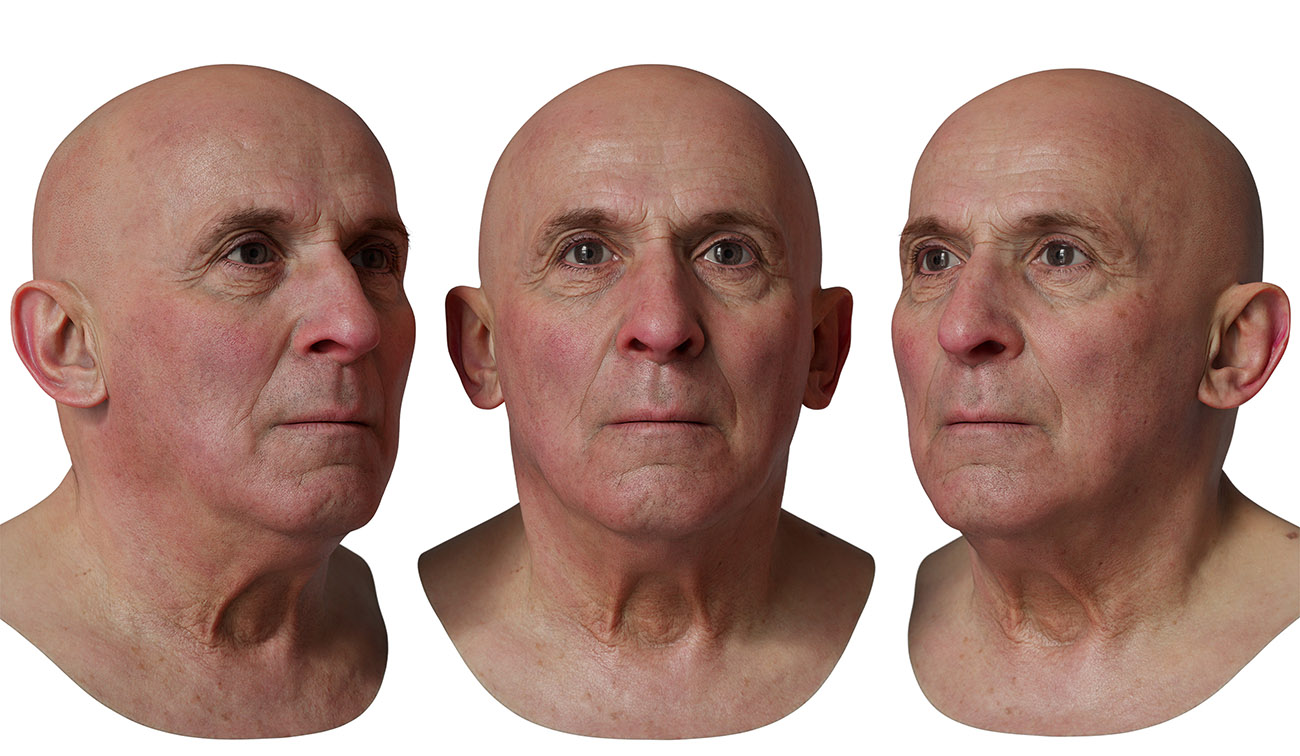 Male 3d head scan download